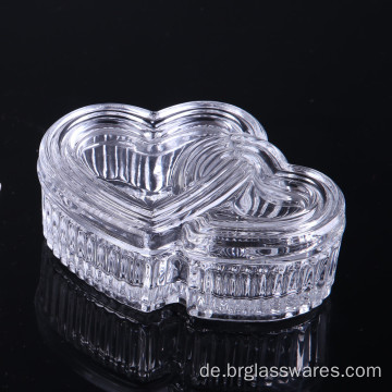 Hear Shape Glass Jewel Box Ideales Weihnachtsgeschenk